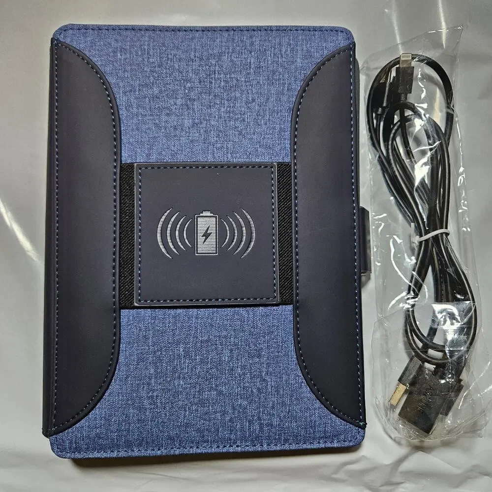 Wireless Charging Portfolio Organizer Power Bank Business Folder